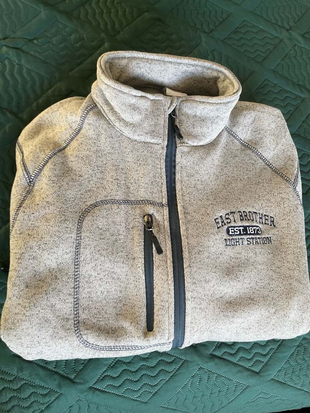 Embroidered East Brother Light Station Crazy Apparel Fleece